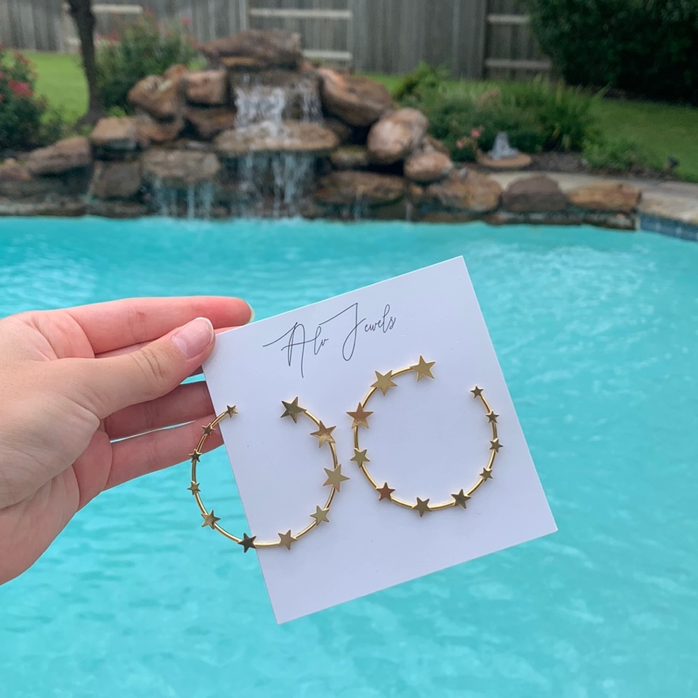 ALV JEWELS STAR HOOPS
